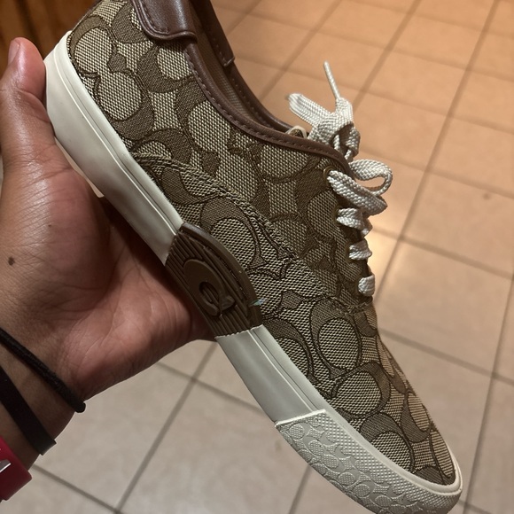 Coach Men's Brown Canvas Sneakers - Picture 3 of 4